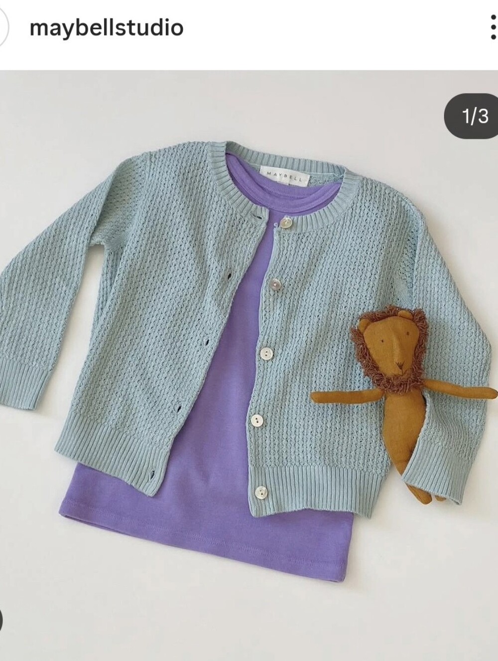 Light Blue Knit Button-Up Cardigan
